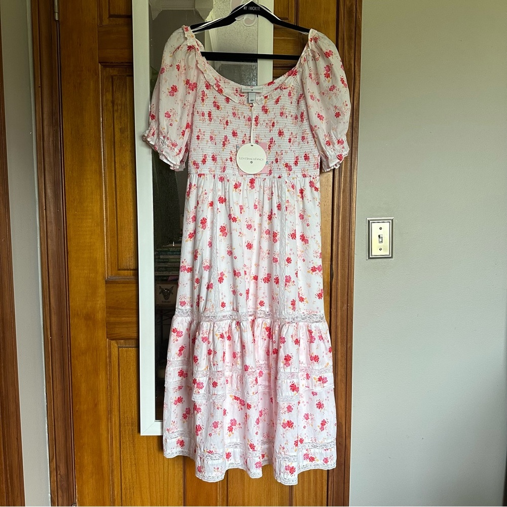 NWT LoveShackFancy x Target White Floral Maxi Dress